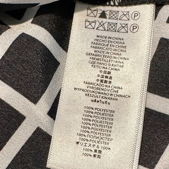 MICHAEL KORS - Geometric Shift Dress Sz 12 Zipper - BLACK WHITE - Picture 11 of 16